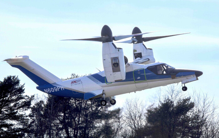 EASA and FAA staff have flown the Leonardo AW609 civil tiltrotor in run-up to formal type inspection test flights. (Photo: Leonardo)