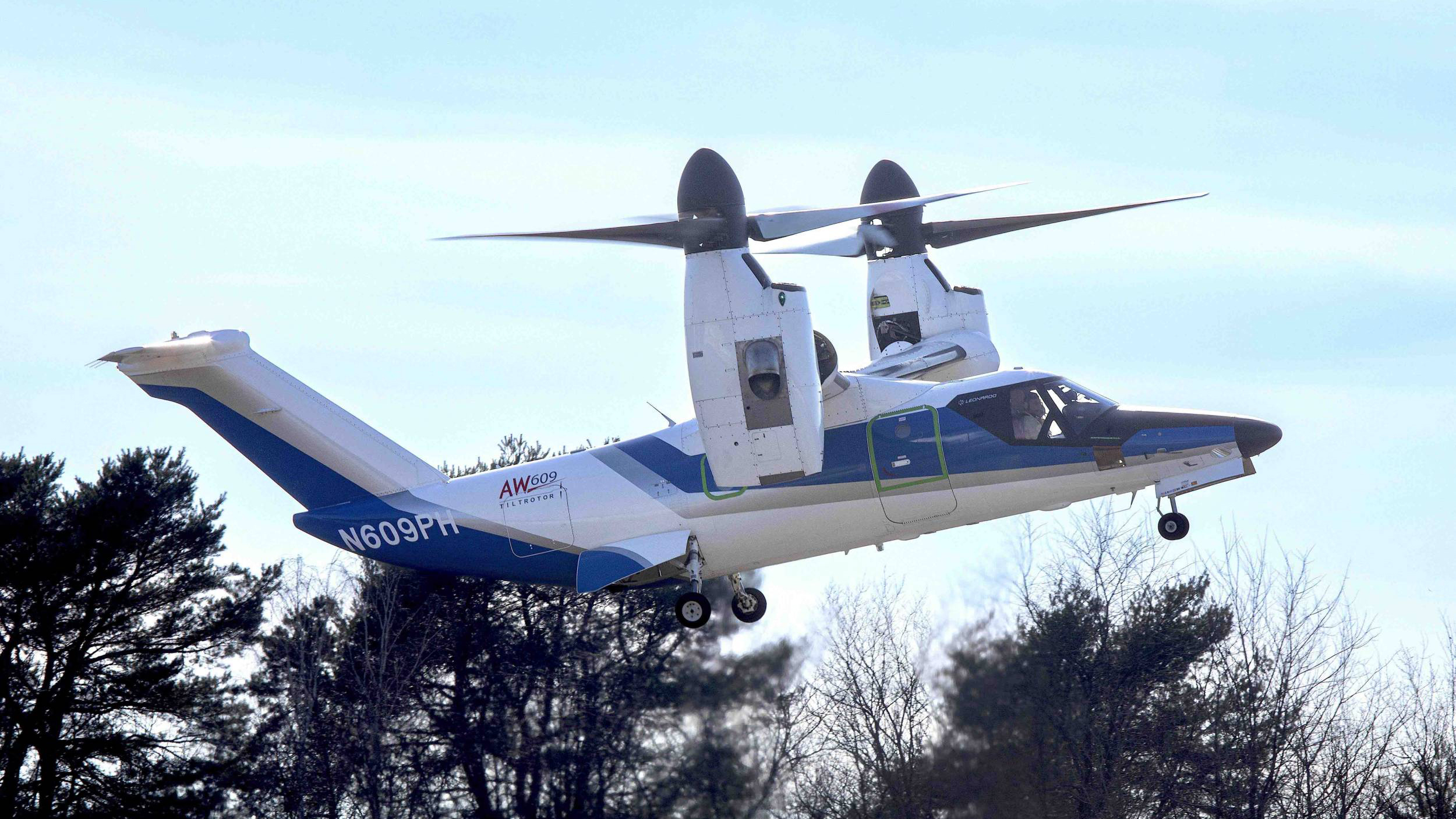 EASA and FAA staff have flown the Leonardo AW609 civil tiltrotor in run-up to formal type inspection test flights. (Photo: Leonardo)